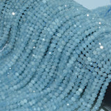 Aquamarine Faceted Rondelle Beads 3x4mm