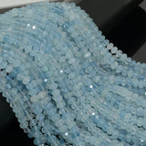 Natural Aquamarine Faceted Rondelle Beads 6.3mm