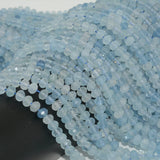 Natural Aquamarine Faceted Rondelle Beads 6.3mm