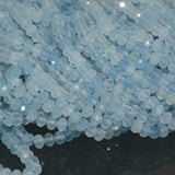 Natural Aquamarine Faceted Rondelle Beads 6.3mm