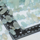 Natural Aquamarine Irregular Oval Beads Mixed Size 20mm-40mm
