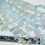 Natural Aquamarine Irregular Oval Beads Mixed Size 20mm-40mm