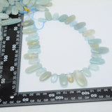 Natural Aquamarine Irregular Oval Beads Mixed Size 20mm-40mm