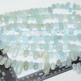 Natural Aquamarine Irregular Oval Beads Mixed Size 20mm-40mm