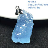 Natural Aquamarine Stone Pendant Jewelry Luck Love Gift Reiki Crystal