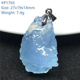 Natural Aquamarine Stone Pendant Jewelry Luck Love Gift Reiki Crystal