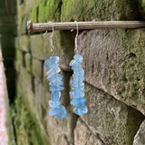 Aquamarine Quartz 925 Silver Earrings Women's Jewelry Gift