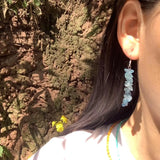 Aquamarine Quartz 925 Silver Earrings Women's Jewelry Gift