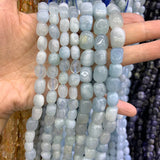 Natural Aquamarine Stone Beads 15'' Irregular DIY Loose Beads