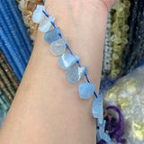 Aquamarine Stone Beads DIY Jewelry Making Necklace Bracelet Gift