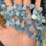 Aquamarine Stone Beads DIY Jewelry Making Necklace Bracelet Gift