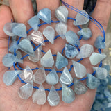 Aquamarine Stone Beads DIY Jewelry Making Necklace Bracelet Gift