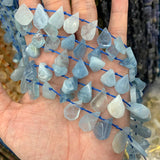 Aquamarine Stone Beads DIY Jewelry Making Necklace Bracelet Gift