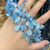 Aquamarine Stone Beads DIY Jewelry Making Necklace Bracelet Gift