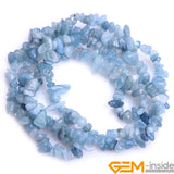 Natural Aquamarines Chips Nugget Loose Beads 15-34 Inch