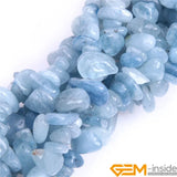 Natural Aquamarines Chips Nugget Loose Beads 15-34 Inch