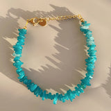 Natural Aquamarines Beads Bracelet Irregular Stone Bracelet Women