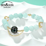 Aquamarines Freshwater Pearls Bracelet Romantic Crystal Yoga Bracelet