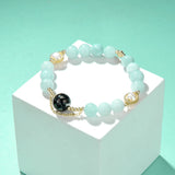 Aquamarines Freshwater Pearls Bracelet Romantic Crystal Yoga Bracelet