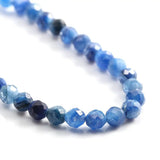 3mm Aquamarine Stone Beads Small Faceted Loose Spacer Beads for Jewelry Making