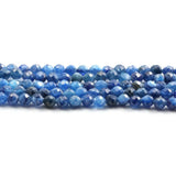 3mm Aquamarine Stone Beads Small Faceted Loose Spacer Beads for Jewelry Making