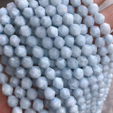 Natural Aquamarines Stone Faceted Irregular 6/8/10/12mm Jewelry Loose Beads