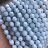 Natural Aquamarines Stone Faceted Irregular 6/8/10/12mm Jewelry Loose Beads