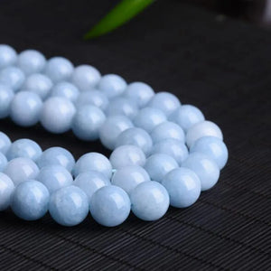 Aquamarines Stone Round Beads 4/6/8/10/12mm 15 Inch