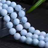 Aquamarines Stone Round Beads 4/6/8/10/12mm 15 Inch