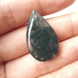 Natural Aquatic Agate Droplet Pendant Necklace Jewelry