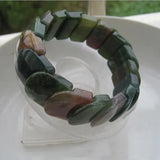 Aquatic Agate Long Lin Bracelet, Unisex Jewelry