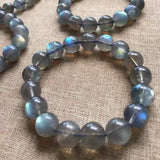 Natural Ash Moonlight Stone Pull Feldspar Hand String Woman Crystal Ornaments