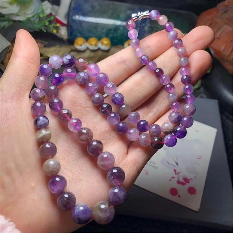 Auralite 23 Necklace Jewelry Healing Crystal 6-12mm Beads Quartz Stone