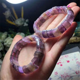 Auralite 23 Quartz Bracelet Bangle 14x8mm Beads Wealthy Crystal Stone