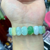 Natural Chrysoprase Jade Stone Beads Bracelet Gemstone Bangle for Women