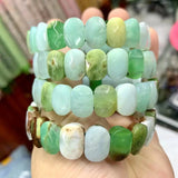 Natural Australian Chrysoprase Jade Beads Bracelet Gemstone Bangle