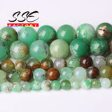 Natural Australia Chrysoprase Jades Stone Beads Round Loose Beads 15'' Strand