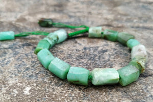 Natural Australian Jade Beads Bracelet Adjustable M0129