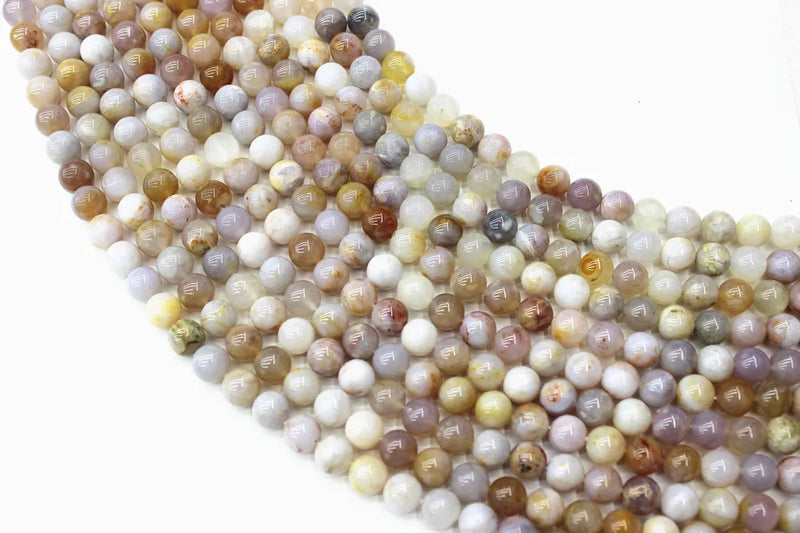 Ocean Fossils Agates Beads Strand 4/6/8/10/12MM