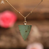 Australian Jade Stones Pendant Necklace for Women - Boho Style