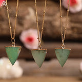 Australian Jade Stones Pendant Necklace for Women - Boho Style