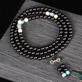 African Ebony Purple Sandalwood 108 Bracelets Men Women Beads