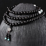 African Ebony Purple Sandalwood 108 Bracelets Men Women Beads