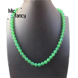 Natural Agate Chalcedony Bead Necklace Bracelet Set
