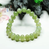 Vintage Hetian Jade Qiemo Bead Bracelet National Style Gift