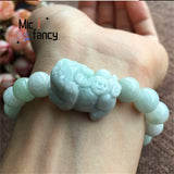 Laokeng Myanmar Jadeite Pixiu Jade Bead Bracelet Retro Charms