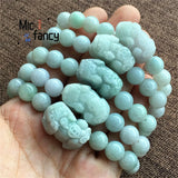 Laokeng Myanmar Jadeite Pixiu Jade Bead Bracelet Retro Charms