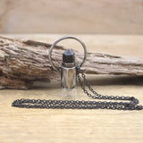 Aventurine Lemon Quartz Perfume Bottle Pendant Necklace