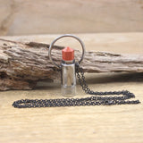 Aventurine Lemon Quartz Perfume Bottle Pendant Necklace