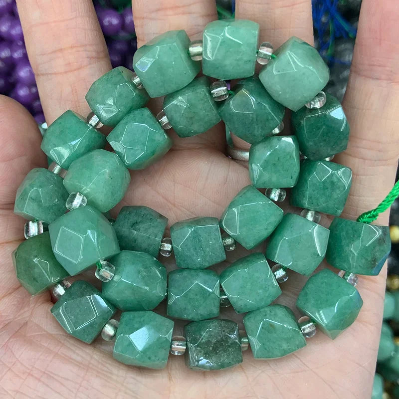 Aventurine Sodalite Stone Beads 15'' Cube DIY Loose Beads